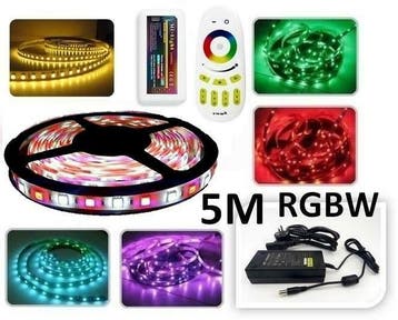 LED strip RGB/W 5-meter Plug & play - dimbaar, Verzenden, Nieuw