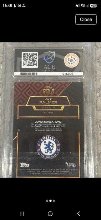 2025/26 Topps Gold Premier League Soccer Cole Palmer, Nieuw