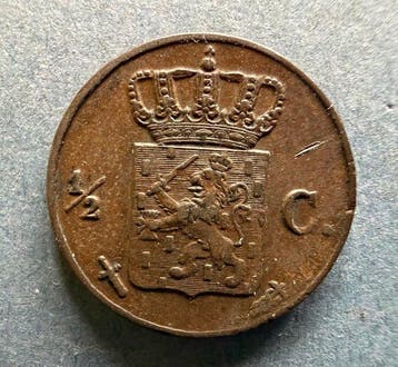 Nederland. Willem III. 1/2 Cent 1850 (Zonder minimumprijs)