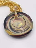 24 karaat - Murano-glas, Geel goud - Ketting met hanger -