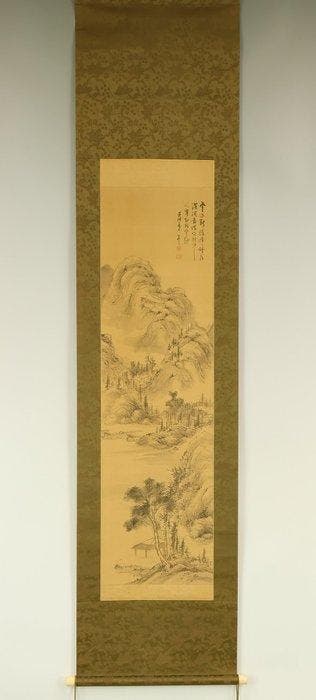 Sansui Mountain Landscapes River Country House in Valley