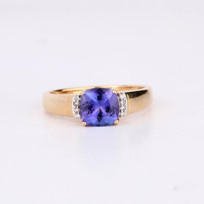 Zonder minimumprijs - Ring - 14 karaat Geel goud - 1.46ct., Bijoux, Sacs & Beauté, Bagues