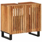 vidaXL Wastafelkast 62x34x58 cm massief acaciahout, Huis en Inrichting, Verzenden, Nieuw