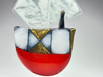 Studio Habrat - Maciej Habrat - sculptuur, Boat - 29.5 cm -