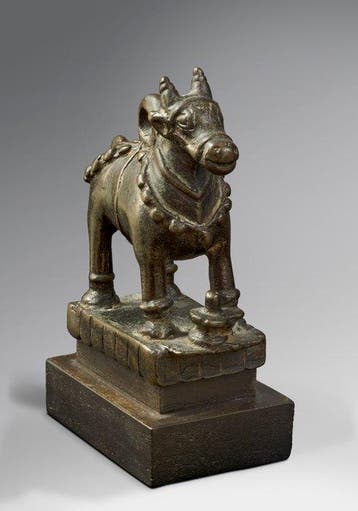 Nandi met Shiva Linga uit Zuid-Indië (Tamil Nadu