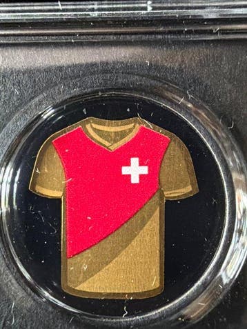 Tsjaad. 3000 Francs Trikot Schweiz Colorized 1/1000 oz