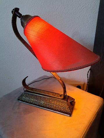 Art Deco bureaulamp - Bureaulamp - Marmer, Messing