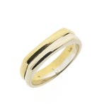 Bicolor gouden ring, 18 tot 19, Gebruikt, Overige kleuren, Ophalen of Verzenden