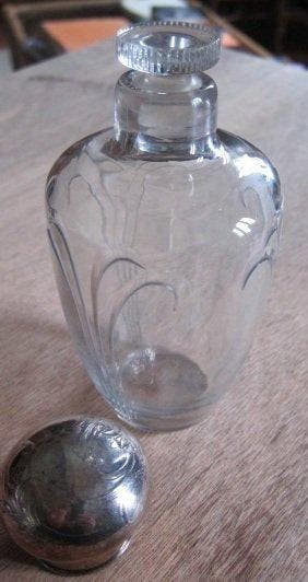 Art Nouveau Toiletset (6) - Christofle - Glas, Verzilverd
