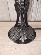 Lamp - pâte de verre, Smeedijzer - Art deco lamp