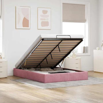vidaXL Ottoman bedframe zonder matras 140x200 cm fluweel, Verzenden, Nieuw