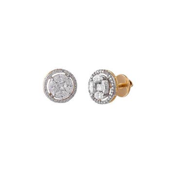 Oorbellen - 18 karaat Geel goud - 1.00ct. tw. Diamant, Nieuw