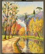 Christiane Stenfort (née en 1940) - Automne sur la Rance à, Antiek en Kunst