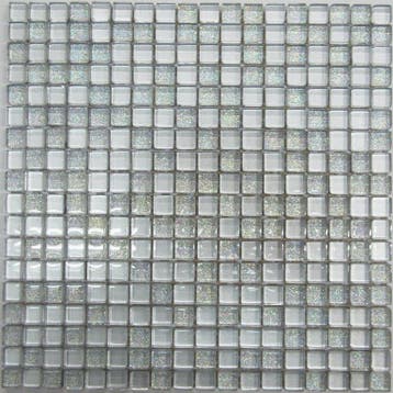 Wand Mozaïek Tegels Factory Glas Ice Zilver - Matje 30x30cm, Ophalen of Verzenden, Wandtegels