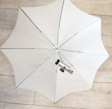 unknown Vintage Studio Flash Umbrella with Interfit Metal