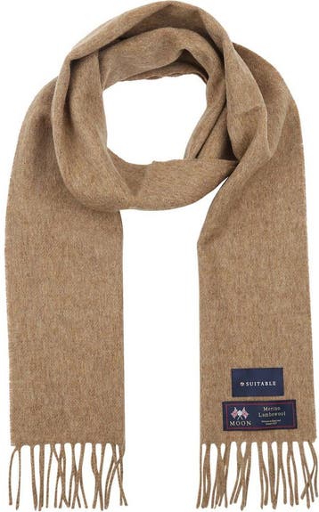 Suitable Sjaal Ruit Merino Wol Beige maat  Heren, Verzenden, Nieuw, Suitable