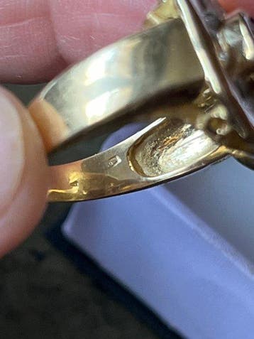 Ring - 18 karaat Geel goud - 3.10ct. tw. Robijn - Diamant