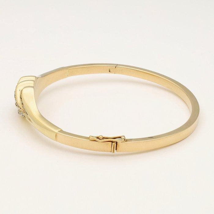 Armband - 18 karaat Geel goud - Diamant - Bangle - Smaragd, Bijoux, Sacs & Beauté, Bracelets