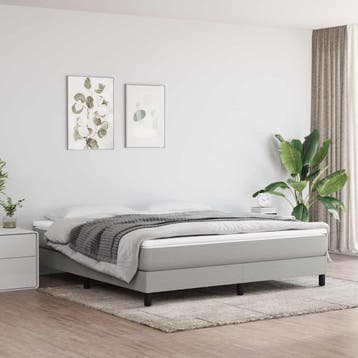 vidaXL Boxspring bed stof lichtgrijs 160x200 cm, Verzenden, Nieuw