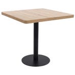 vidaXL Bistrotafel 80x80 cm MDF lichtbruin, Huis en Inrichting, Verzenden, Nieuw