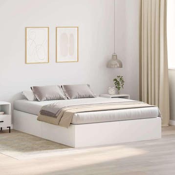 vidaXL Opbergbedframe met opslag Wit 140 x 200 cm Bewerkt, Huis en Inrichting, Slaapkamer | Bedden, Verzenden, Nieuw