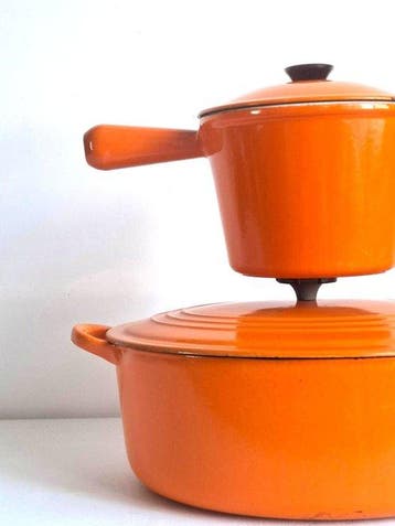 Le Creuset - Steelpan (2) - Emaille, IJzer - Marmitte &