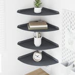 vidaXL Zwevende plank met plank 4 pcs Antraciet 30 x 30 x 2, Verzenden