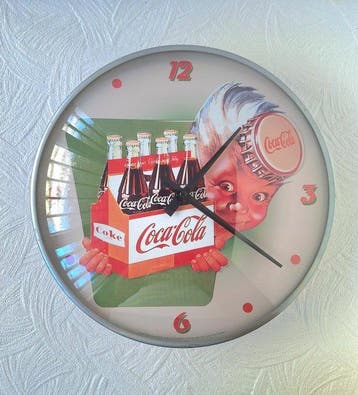 Horloge murale - Coca Cola - Vintage Métal, Verre - Inconnu