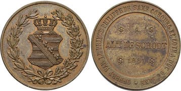 Bronze-medaille 1881 Sachsen-coburg-gotha Philipp 1844, Verzenden