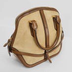 Burberry - Leather Handbag Beige Brown Gold-Tone Hardware, Nieuw
