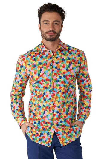 Feest Confetti Overhemd Heren OppoSuits, Verzenden