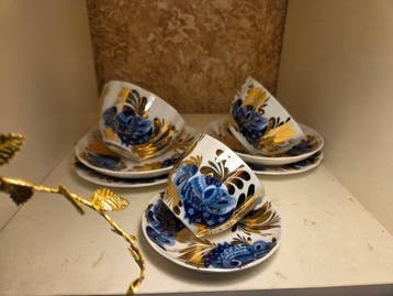 Lomonosov Imperial Porcelain Factory - Koffieservies (8) -