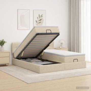vidaXL Ottoman bed met matras met hoofdeinde 2 st, Verzenden, Nieuw