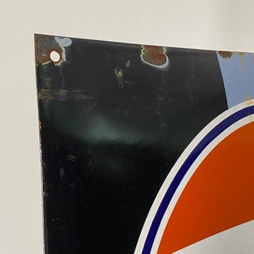 Gulf - Reclamebord - 60x40cm - Gemaakt van dikke staalplaat