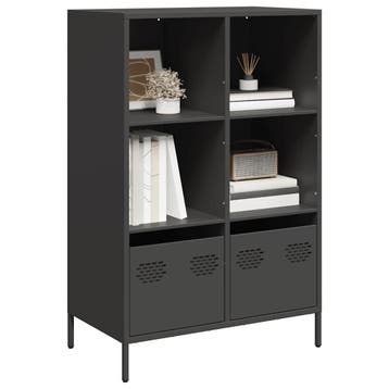 vidaXL Hoge kast 68x39x103,5 cm staal zwart, Verzenden, Nieuw