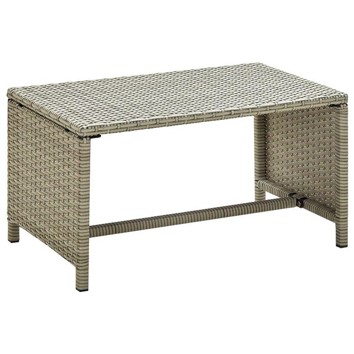 vidaXL Salontafel 70x40x38 cm poly rattan beige, Huis en Inrichting, Tafels | Salontafels, Nieuw, Verzenden