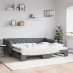 vidaXL Slaapbank met onderschuifbed 90x200 cm stof, Verzenden, Nieuw