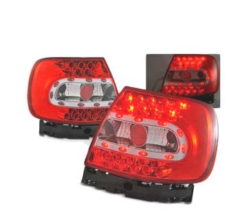 Feux Arrière Pour Audi A4 B5 94-00 Led Rouge Blanc, Verzenden