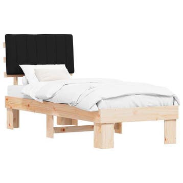 Cadre lit 80x200 pin noir - Jusqua epuisement -34%, Verzenden, 200 cm, 80 cm, Modern
