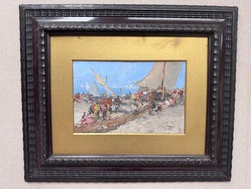 Francesco Di Marino (1892-1954) - Preparativi per la pesca, Antiek en Kunst