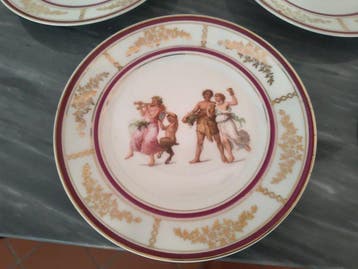 KPM- Krister - Plat (6) - Porcelaine - assiettes de