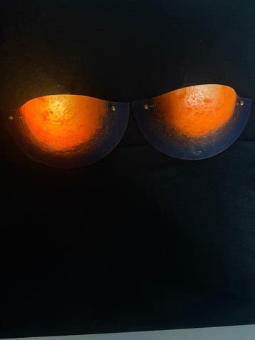 Le Verre Français Paire dAppliques Murales Art Déco Le