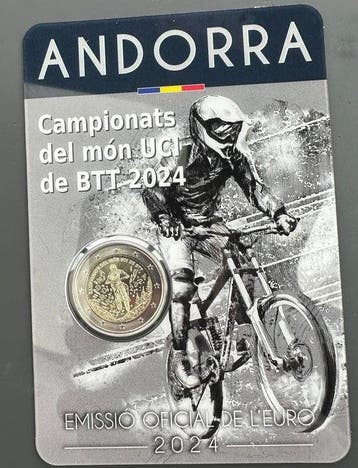 Andorra. 2 Euro 2024 Mountainbike + Ski (2 monete)