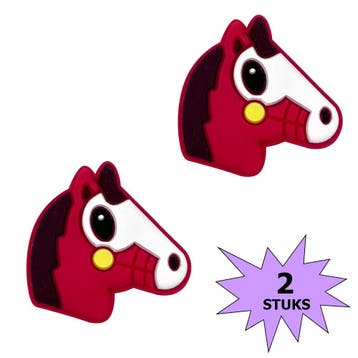 Fako Bijoux - Tennisdemper - Paard - Rood - 2 Stuks, Verzenden, Nieuw