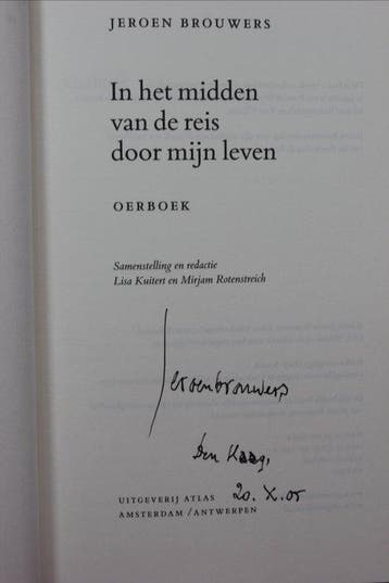 Gesigneerd; Jeroen Brouwers - In het midden van de reis door