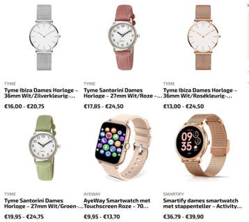 Opzoek naar een voordelige Horloge dames? Nu bij Retourkoop, Staal, Staal, Verzenden, Polshorloge