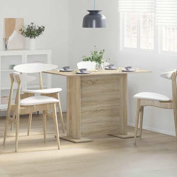 vidaXL Eettafel 110 x 60 x 75 cm Bewerkt hout Sonoma Eik, Verzenden, Nieuw