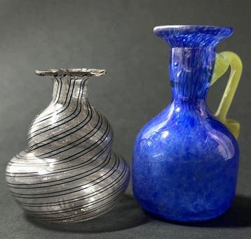 Coppia di Vasetti Vintage Murano – Anni 70 - Pot (2) -