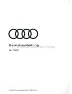 2018 AUDI E-TRON INSTRUCTIEBOEKJE DUITS