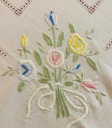Nappe (9) - 170 cm - 170 cm - Broderie à la main